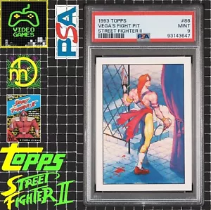 1993 Topps Street Fighter II - #86 Vega / Fight Pit - PSA 9 MINT - Picture 1 of 4