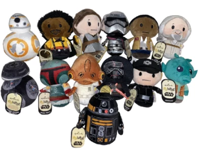 HALLMARK ITTY BITTYS DISNEY STAR WARS PLUSH TOY FIGURE GREEDO KYLO REY POE LUKE  - Image 1 of 2