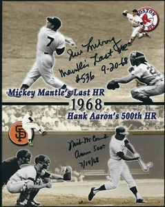  Autographed 8X10 MIKE MCCORMICK & JIM LONBORG Historic Home runs photo - w/COA - Picture 1 of 1