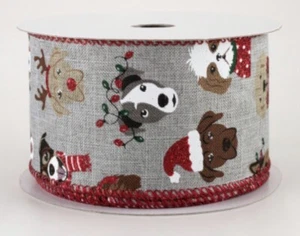 Cinta de 2,5" gris con cable para laboratorio Terrier razas de perros de Navidad de Navidad de Yd - Imagen 1 de 2