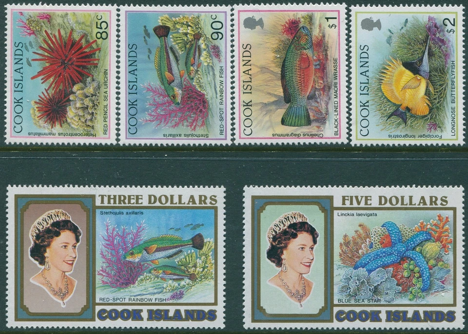 Islas Cook 1992 SG1269-1274 85c a $5 vida marina MNH Foto 1 de 1