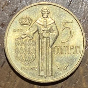 PIECE 5 CENTIMES RAINIER III MONACO 1978 (962) 75000 EXEMPLAIRES SEULEMENT RARE - Picture 1 of 2