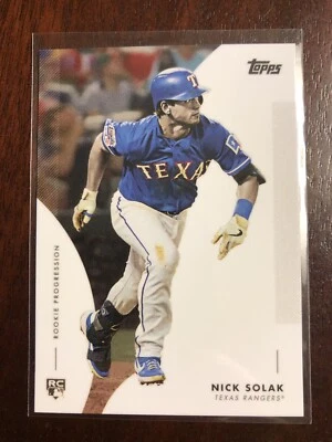 Nick Solak Rangers 2020 Topps On Demand Rookie Progression Base #6 RC - Image 1 of 2