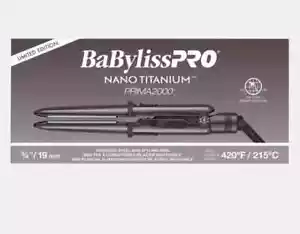 BaBylissPRO Nano Titanium Prima2000 Ionic Styling Iron, 3/4" stainless steel - Picture 1 of 5