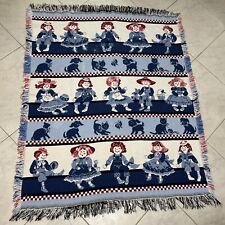 Fieldcrest Throw Blanket Decorative Doll Dogs Cats Red White Blue Cotton Throw