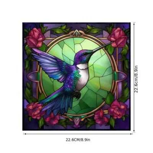 Adesivo per finestra motivo colibrì senza adesivi - Foto 1 di 2