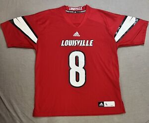 Louisville Cardinals LAMAR JACKSON Adidas Jersey Men's Large Short Sleeve.