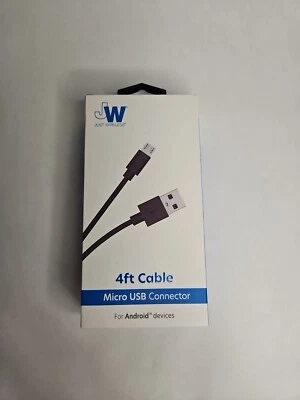 Just Wireless 4' Micro USB to USB-A Cable - Black - Image 1 of 4