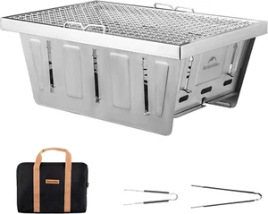 Parrilla de carbón de camping para mesa IGT, pinzas plegables para barbacoa y bolsa de transporte - Imagen 1 de 12