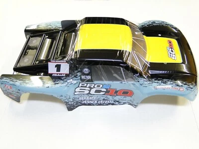 NEW ASSOCIATED Body Painted AE TEAM RACING Black Green Yellow PRO2SC10 AX5P - Image 1 of 3