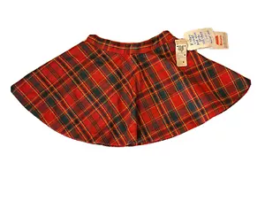 CARTER’S Mini Skirt Y2K Youth Sz 4 W Red Plaid Original Tags 17” Waist Vintage - Picture 1 of 12