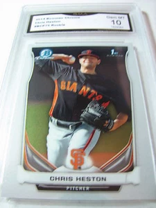 CHRIS HESTON GIANTS 2014 BOWMAN CHROME ROOKIE RC # BCP75 GRADED 10 - Picture 1 of 1