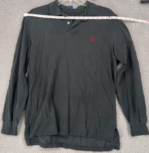 Polo Ralph Lauren camicia uomo nera manica lunga taglia large - Foto 1 di 12