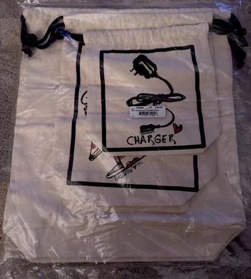 Juego de 3 bolsas de lona con cordón de viaje Brighton Spring precio de venta sugerido por el fabricante $50 nuevas con etiquetas Foto 1 de 2