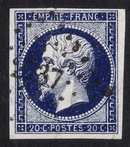 REF AXII-2- N°:14Ab VARIETE (le tirage du bleu noir  ) oblitéré COTE : 100 € - Picture 1 of 2