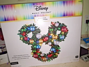 Disney Magic Holiday Mickey Mouse Guirnalda Iluminada 24.5" Guirnalda #3723612 Usado en Excelente Condición - Imagen 1 de 4
