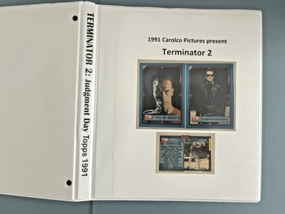 1991 Topps Terminator 2: Judgment Day Movie Complete 44 Sticker Cards in Binder - Image 1 of 4
