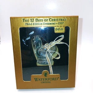 Waterford Crystal 12 Days of Christmas French Hen Third Edition Ornament 1997 - Picture 1 of 12