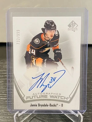 2021-22 SP Authentic Future Watch Auto Rookie Jamie Drysdale /999 Flyers Ducks - Image 1 of 2