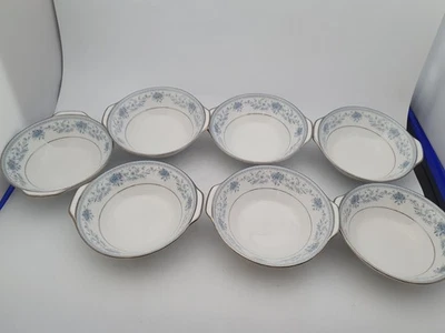x7 Noritake 'Blue Hill' Cereal Soup Bowls with Handles - image 1 of 4