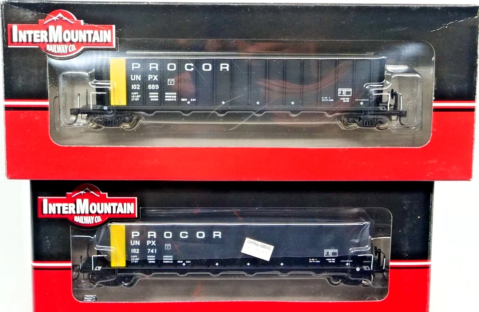 2 x Intermountain 47104-03 &14 HO Bathtub Coal Gondola PROCOR UNPX 102689 102741 - Image 1 of 3