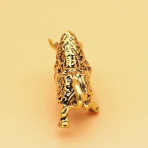 Brass Lucky Bullfighting Statue Home Decoration Ornaments Bitcoin Stock Market T - Picture 1 of 5