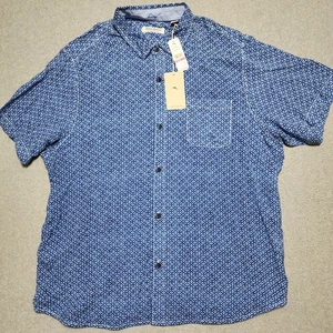 Tommy Bahama Veracruz Cay Rio Geo Short-Sleeve Shirt Blue Splash XXL NWT $118 - Picture 1 of 11
