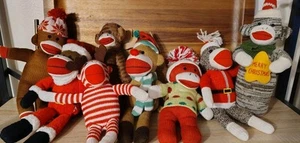 Set Calzini Scimmie, 8 Totali Peluche Calzini Natalizi Scimmie - Foto 1 di 5