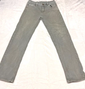 Marine Layer Jeans Mens 33x32 Slim Straight Denim Light Wash Gray Grunge Casual - Picture 1 of 12