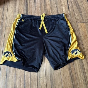 Vintage Iowa Hawkeyes Basketball Shorts Herren Gr. XL Colosseum schwarz gelb - Bild 1 von 11