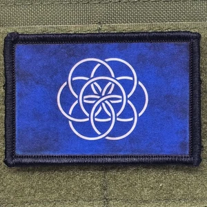 Earth Flag Patch Moral Tactical Meme Military Patriot USA Planet Hook & Loop 3x2 - Picture 1 of 8