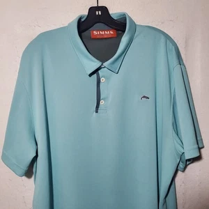 Polo Simms Uomo 2XL Blu Pesca Performance Asciugatura Rapida Outdoor XXL - Foto 1 di 12