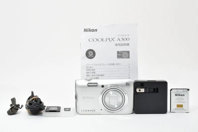Nikon COOLPIX A300 Silver 20MP Slim Compact Camera Wi-Fi Tested from Japan - Image 1 of 4
