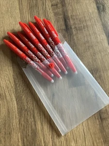 Pilot Frixion Rollerball Erasable Pens,0.7mm Nib, CAPPED, RED (7 PENS+A6 POCKET) - Picture 1 of 19