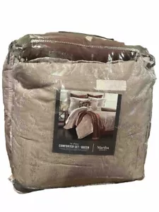 Martha Stewart 13 Piece Comforter Set Distressed Damask Queen, Missing A Pillow - Picture 1 of 6