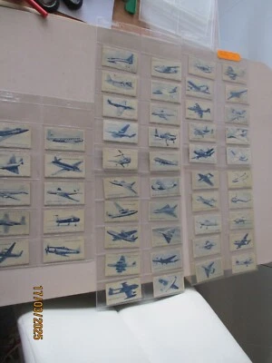 Carreras Turf British Aircraft 1953 Full Set 50 Cards in Plastic Sleeves - Image 1 of 4