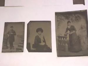 3 tipos de lata antiguos ~ 2 mujeres y 1 caballero - Imagen 1 de 4