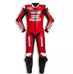 Men's Pure Cowhide Leather Motorcycle Racing Suit| 1-Piece Motorbike Track Gear - Picture 1 of 4