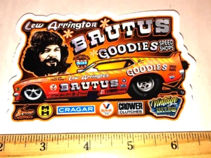 Lew Arrington's BRUTUS GOODIES Speed Shops Funny Car NHRA Racing Sticker Decal - Picture 1 of 1