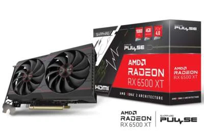 SAPPHIRE PULSE Radeon RX 6500 XT GAMING OC 4GB GDDR6 PCIExp 4GB From Japan - Image 1 of 4