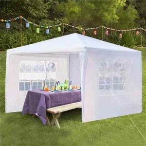 Hochzeit Party Zelt; 10' x 10' Outdoor Baldachin Zelt mit 3 Seitenwänden; aktualisiert Whi - Bild 1 von 6