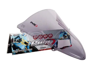 08-12 Ninja 250R Smoke PUIG Racing Double Bubble Windshield Windscreen 4626H - Foto 1 di 1