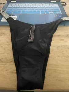 New $25.00 Victoria's Secretš§”Jeweled Thong XL š§”Black Sea - Picture 1 of 3