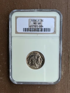 1938 Buffalo/Indian 5 cent coin NGC MS 66! - Picture 1 of 6