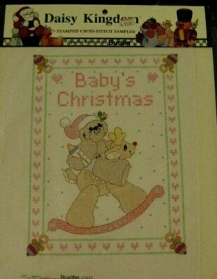 Bucilla Daisy Kingdom:  Cross Stitch Sampler Baby's Christmas 63443 - NEW - Image 1 of 4