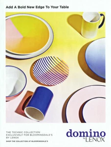 2018 tazas de placas Bloomingale's Lenox Domino 1 página anuncio de revista - Imagen 1 de 1