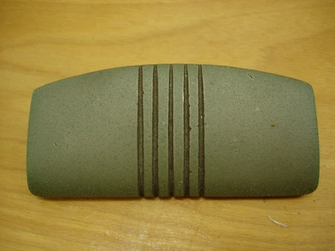 Vintage Cabinet Pull Record Player Handle Art Deco Green Simple Lines Cast Alum Cover