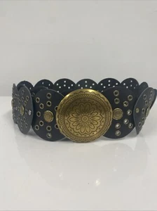 Shyanne Cowgirl Black Studded Wide Belt - Picture 1 of 6