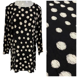 Vestido WAYF Mujer Mediano Lunares Carrera Negro Cambio Iglesia Trabajo Oficina - Imagen 1 de 15