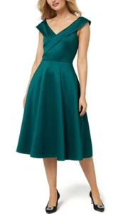 REVIEW Savannah Midi Fit and Flare Dress Blue Size 6 AU RRP 329 NEW WITH DEFECTS - Bild 1 von 3